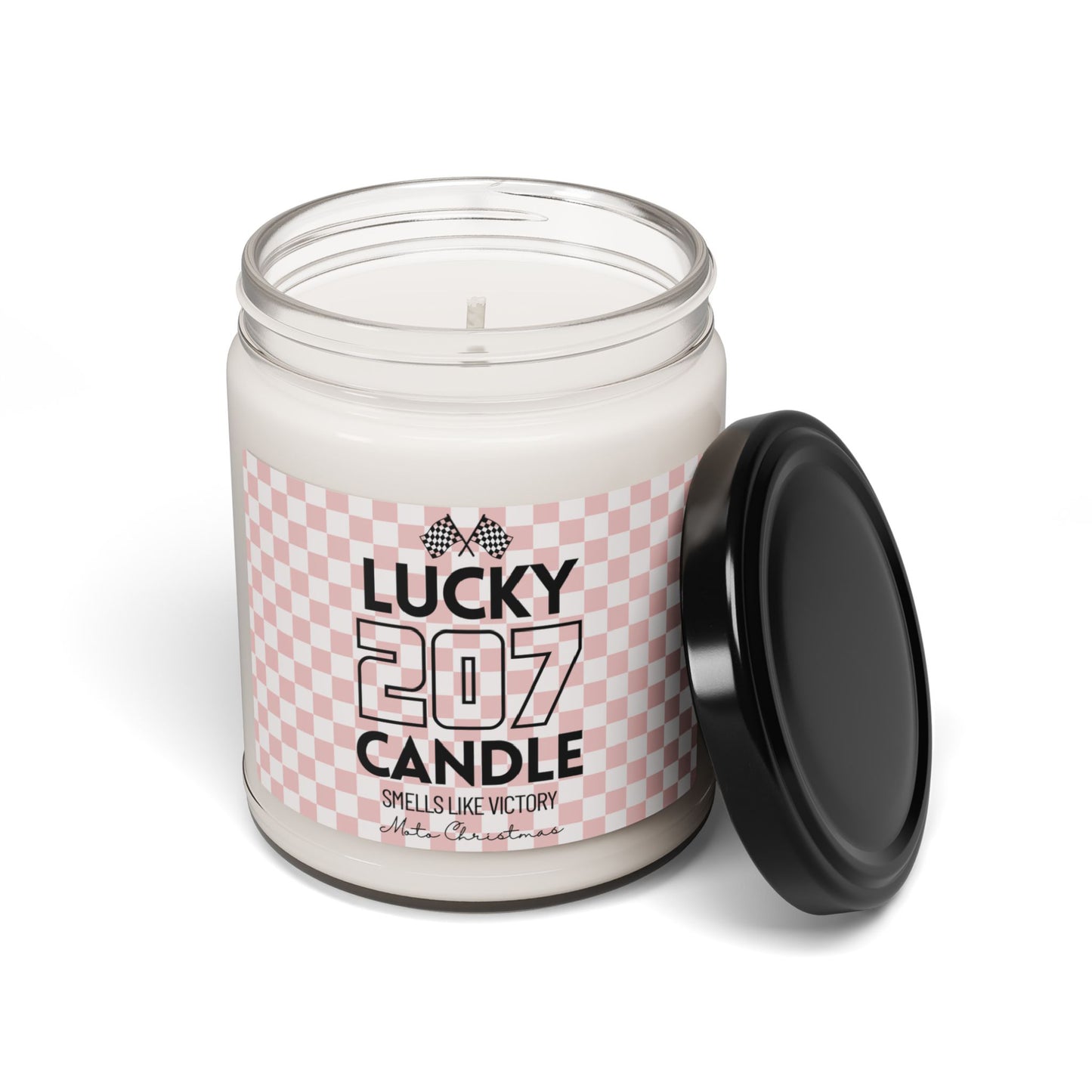 Personalized Lucky Moto Candle